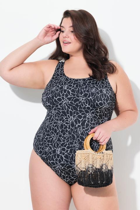 Image du produit Ulla Popken Maillot de bain sans bonnets moulés à motif floral (48)