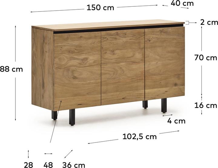 Image du produit Kave Home Uxue (40 x 150 x 88 cm)