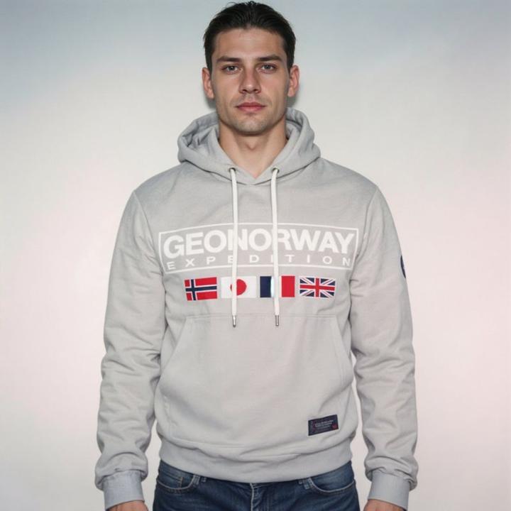 Actual product image Geographical Norway Great Blended DB 317 M sweatshirt WY8612H/GN-Blended Gray