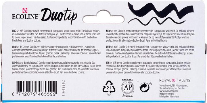 Produktbild Talens ECOLINE DUOTIP - Farbstifte Set (Mehrfarbig, 3 x)