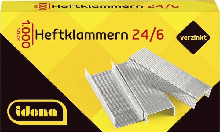 Actual product image Idena Staples 24/6 2 X 1,000 pieces, galvanised (2000 x)