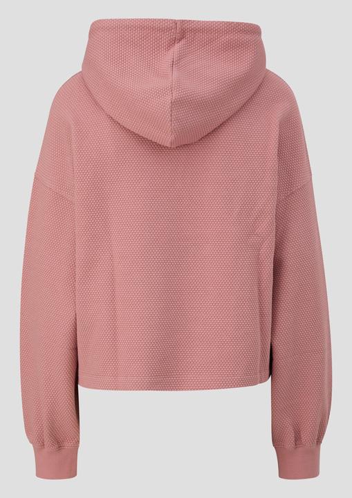 Produktbild s.Oliver Sweatshirt Sweatshirt mit Strukturmuster und Kapuze (S)