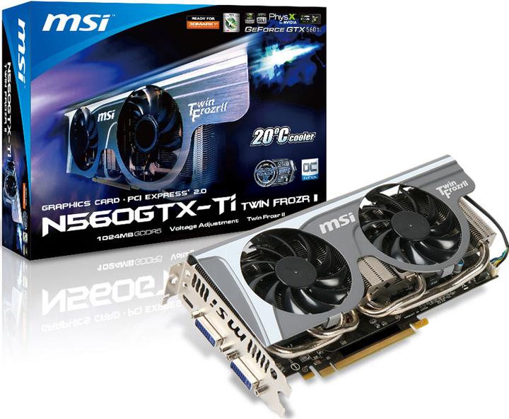 Produktbild MSI GTX-560 Ti Twin (1 GB, GDDR5)
