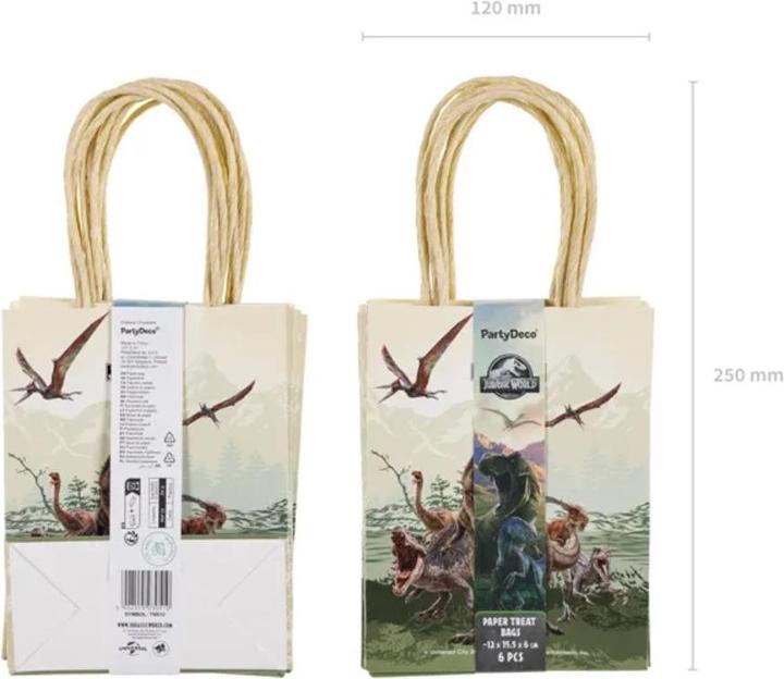 Productafbeelding Partydeco Jurassic World Partytüten (6 Pcs.)