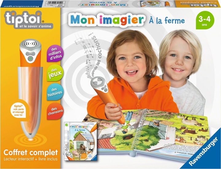 Produktbild tiptoi Coffret complet lecteur interactif + Livre Imagier A la ferme (Französisch)