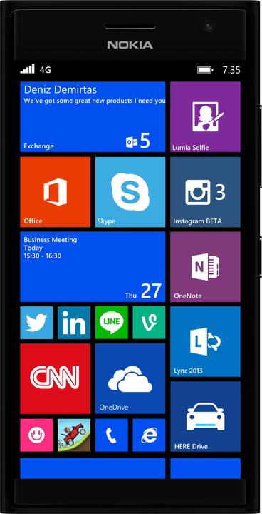 Produktbild Nokia Lumia 735 (8 GB, Dark Grey, 4.70", Single SIM, 4G)