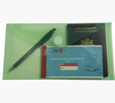 Image du produit Exacompta Sachet de 5 mini pochettes-enveloppes polypropylène - 25x13,5cm - Couleurs assorties (24 x 18 cm, 5 x)