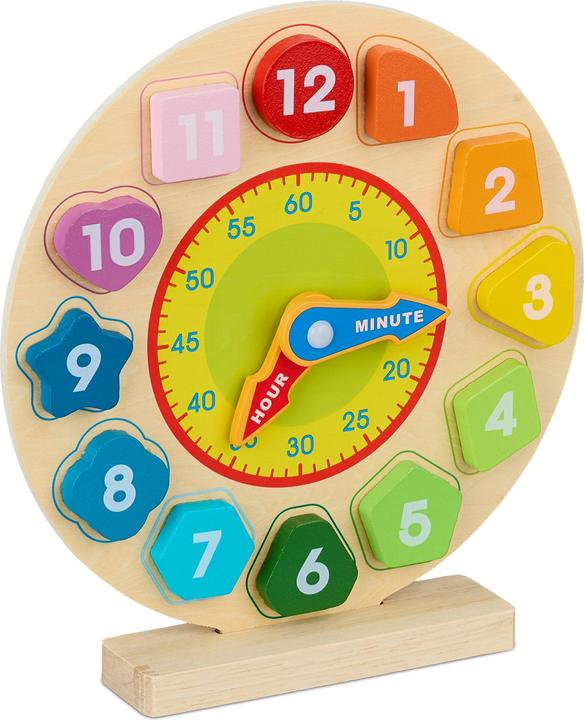 Immagine prodotto Relaxdays Orologio-legno per-bambini
