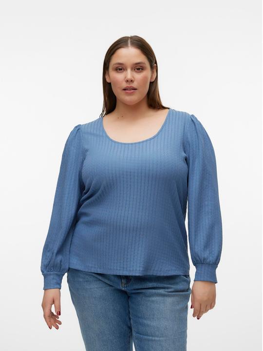 Produktbild Vero Moda Normal geschnitten U-Ausschnitt Curve Voluminöser Armschnitt Top Bluse (M)