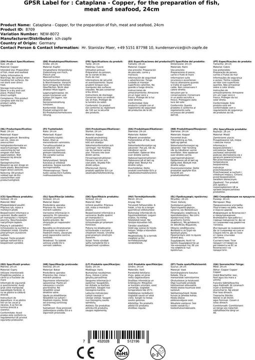 Immagine prodotto Ich-zapfe Cataplana 24 cm (24 cm, Rame)