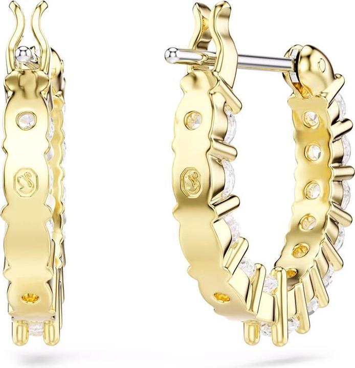 Actual product image Swarovski Matrix Vittore Kreolen Rundschliff Weiss Goldlegierungsschicht (Swarovski Metal)
