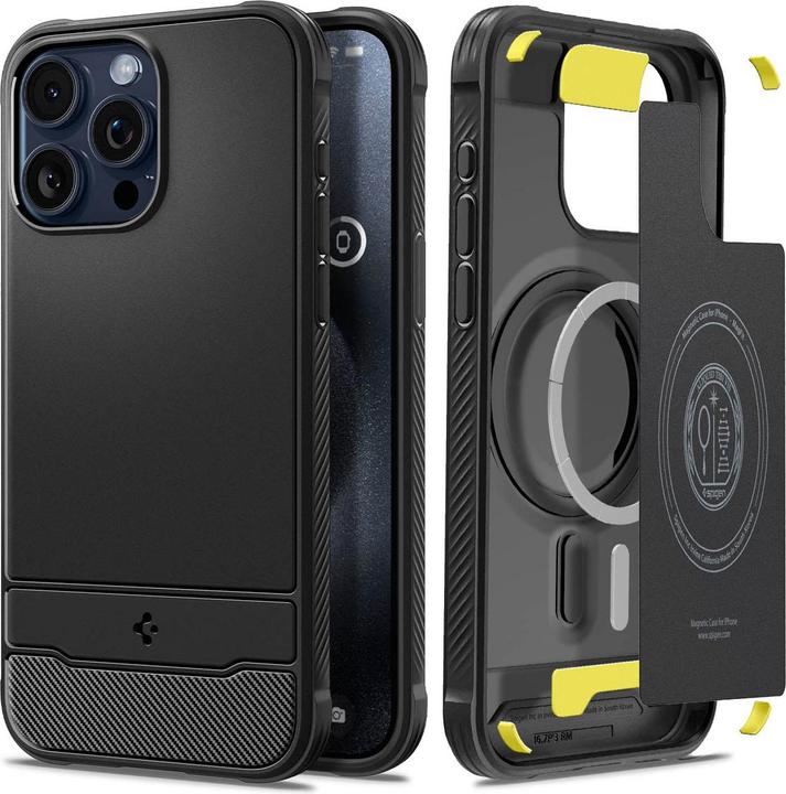 Produktbild Spigen Rugged Armor MAG iPhone 15 Pro Max 6,7" Magsafe czarny/matte black ACS06561 (Apple iPhone 15 Pro Max)