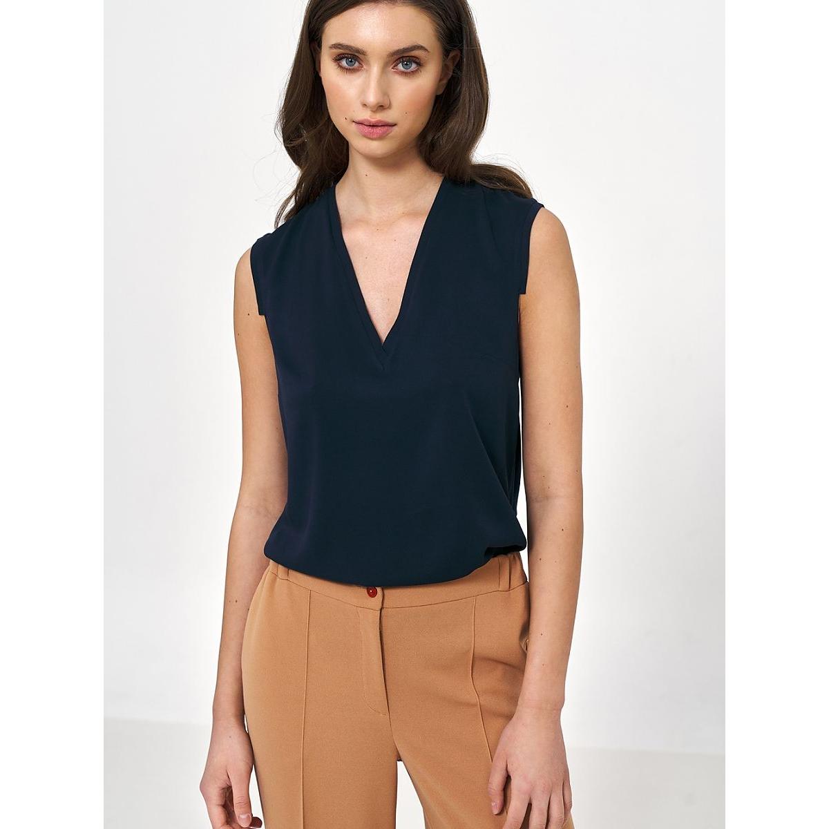 Nife, Damen, Bluse, Bluse, Blau, (42)