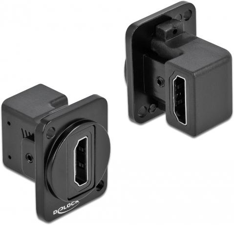 Delock D-Typ Modul HDMI-A 90° gewinkelt Buchse zu Buchse (Adapter)