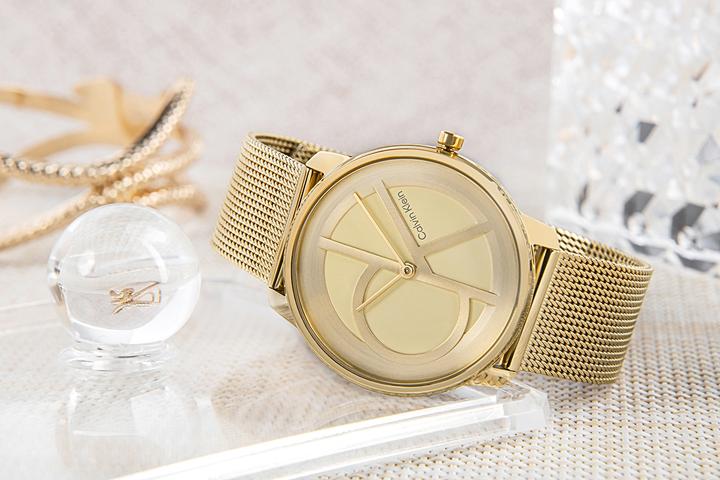 Actual product image Calvin Klein Iconic Mesh Damenuhr 25200034 + BOX (Analogue wristwatch, 35 mm)