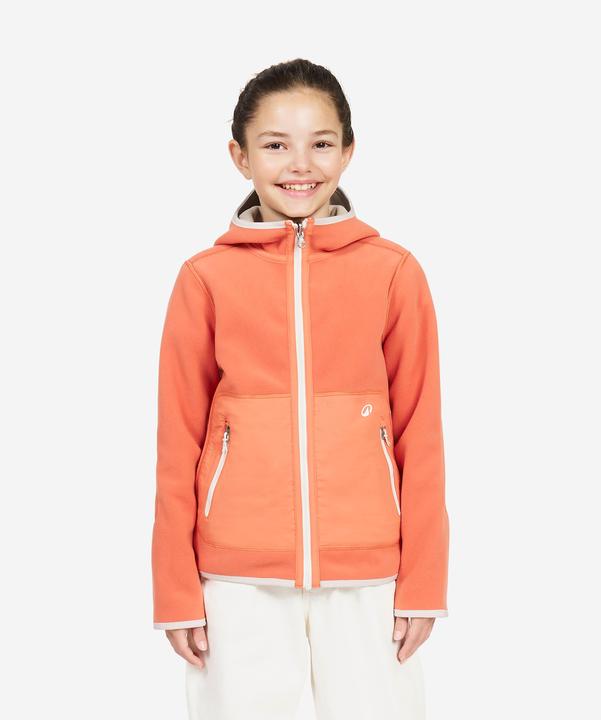 Produktbild Tribord Fleecejacke Segeln Kinder warm wendbar 500 orange/beige (164)