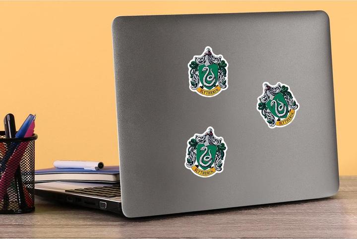 Actual product image Deluxe Slytherin Crest Stickers (Pack of 50)