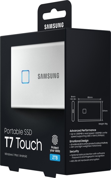 Actual product image Samsung Portable T7 Touch (2000 GB)