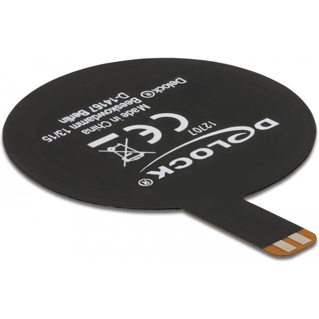 Delock NFC 13,56 MHz Antenne SMT FPC rund intern schwarz Klebemontage, Netzwerkantenne