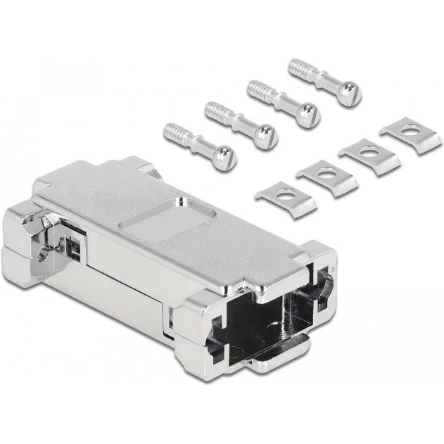Delock Gehäuse für 2 x D-Sub 9 Pin (S/FTP, CAT6, 0.06 m), Netzwerkkabel