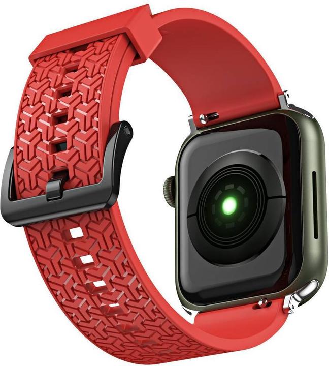 Actual product image Hurtel Watch Strap Y strap for Apple Watch 7 / SE (41/40 / 38mm) band watchband red (38 mm, 40 mm, 41 mm, TPU)