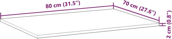 Image du produit vidaXL Tischplatte (80 x 70 cm)