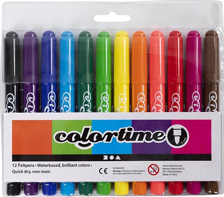 Produktbild Creativ Company Dikke Stiften, 12st. (Standard-Farben, 5 mm, 12 x)