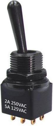 Actual product image RS PRO Switch Toggle 12mm on-on-on IP67