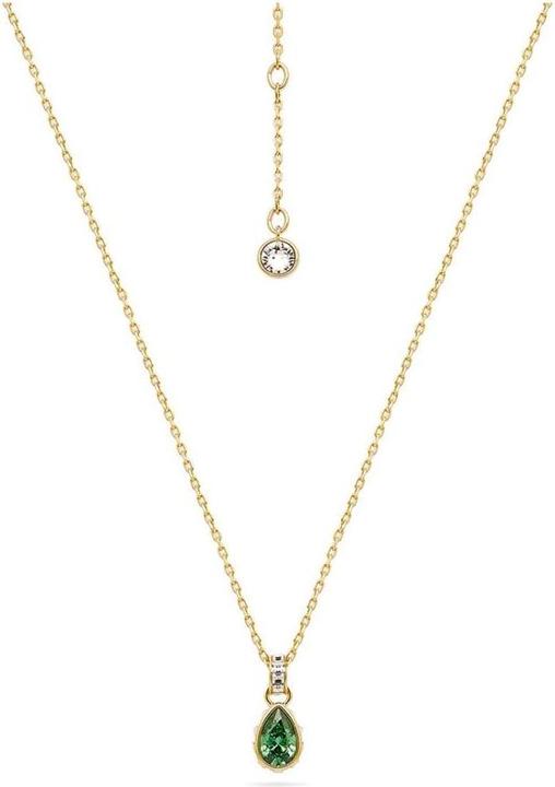Swarovski Stilla Halskette Tropfenschliff Grün Gold (Swarovski Metall, 38 - 43 cm)