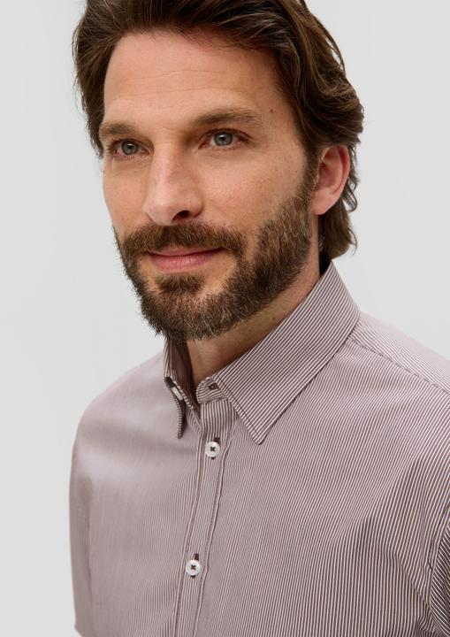 Produktbild s.Oliver Hemd Gestreiftes, elastisches Hemd aus Baumwollmix (40)