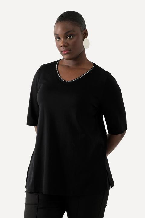 Produktbild Ulla Popken T-Shirt, A-Linie, V-Ausschnitt, Halbarm (46, 48)