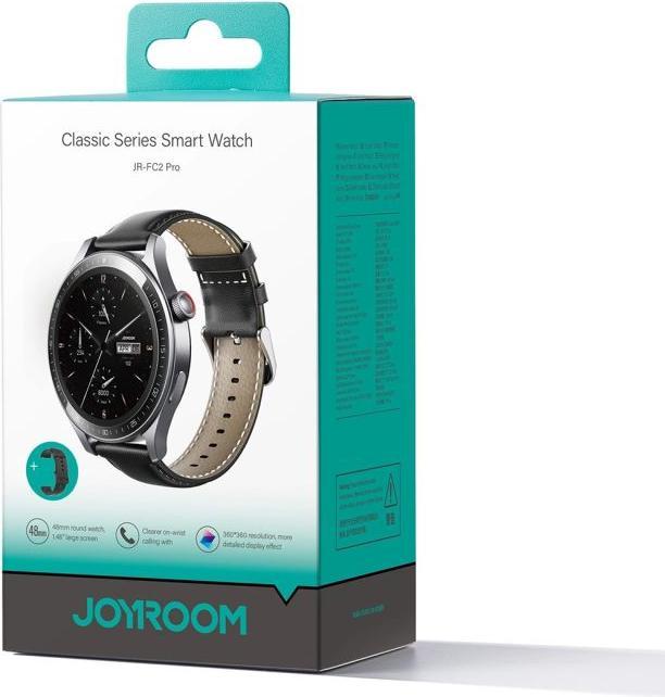Actual product image Joyroom Classic Series JR-FC2 Pro Smart Watch (Answer/Make Call)-Space Grey (48 mm)