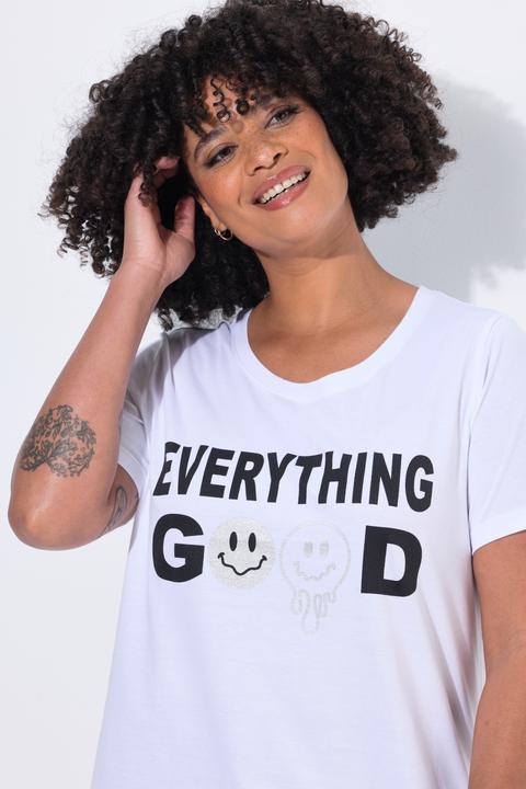 Image du produit Angel of Style T-shirt long à manches courtes, message avec Smiley (48)