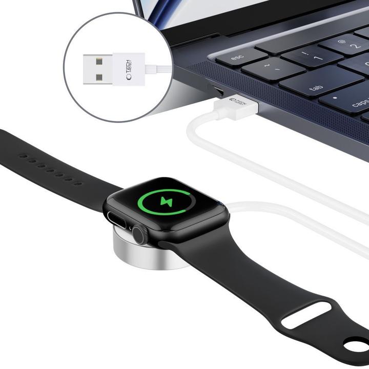 Actual product image Tech-Protect Ultraboost Magnetic Charging Cable 120cm Apple Watch White