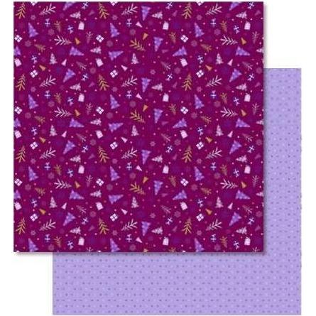 Ursus, Bastelpapier, Scrapbook Paper Winterzauber flieder/brombeer 12x12 Zoll VE=25 Blatt (25 x)