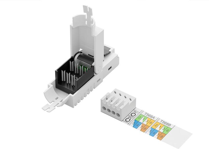 Actual product image Digitus CAT 6A connector for field mounting unshielded AWG 27/7 to 22/1 solid and stranded wire