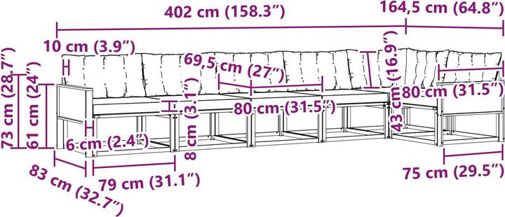 Produktbild vidaXL Outdoor-Sofa