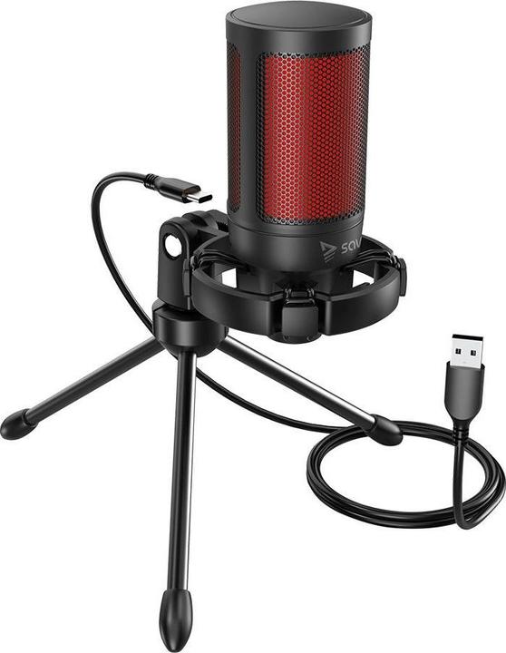 Image du produit Savio microphone de jeu filaire avec rétroéclairage trépied USB SONAR PRO