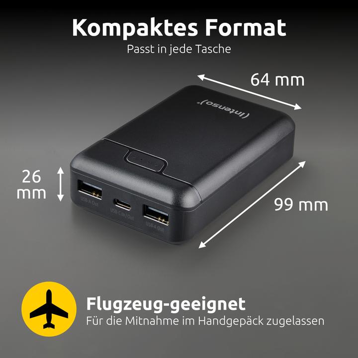 Actual product image Intenso Powerbank B10000 10000mAh schwarz (10000 mAh, 12 W, 12 Wh)