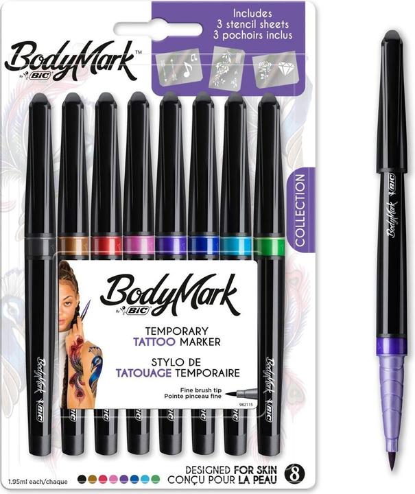 Actual product image Bic BodyMark for temporary tattoos