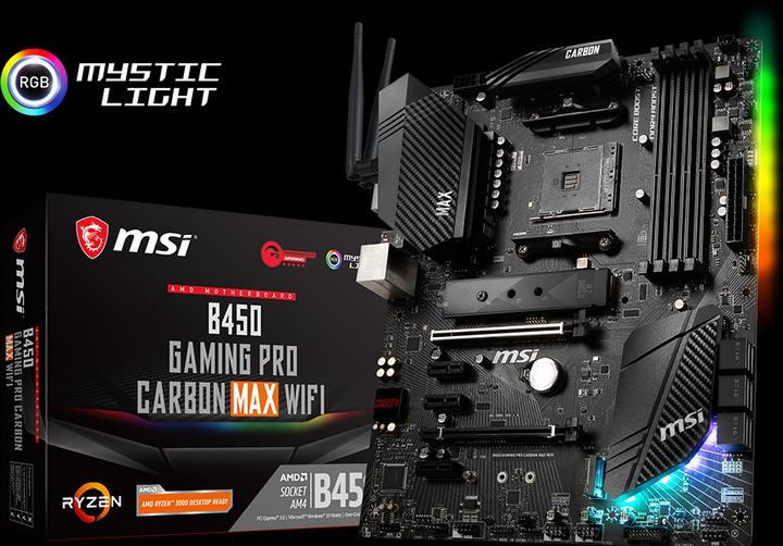 Immagine prodotto MSI B450 Gaming Pro Carbon Max Wifi (AM4, AMD B450, ATX)