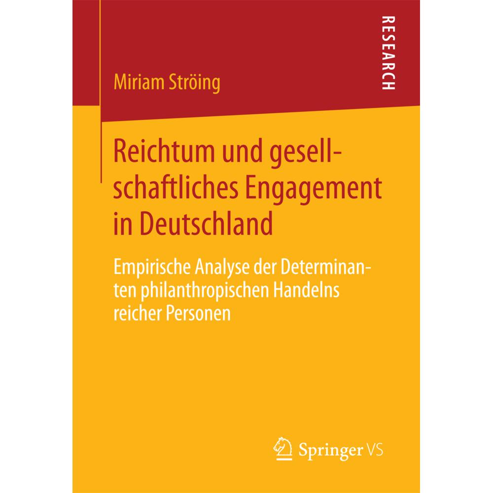 Reichtum und gesellschaftliches Engagement in Deutschland, Fachbücher von Miriam Ströing