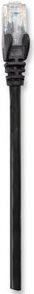 Actual product image Intellinet Patch cable U/UTP Lever protection black (U/UTP, CAT5e, 7.50 m)