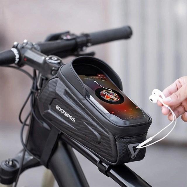 Produktbild Rockbros B68-1 armored bicycle bag for phone 1.5l - black (1.70 l, Rahmentasche)