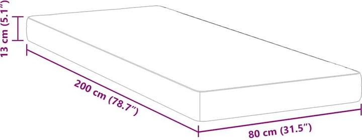 Produktbild vidaXL Matratzenkomfort (Schaumstoffkern, 80 x 200 cm)