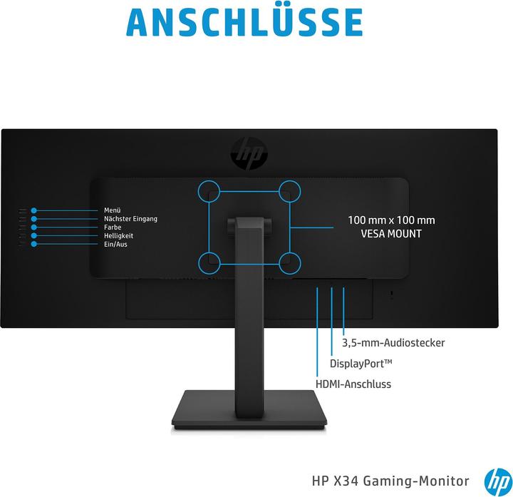 Immagine prodotto HP X34 (3440 x 1440 pixel, 34")