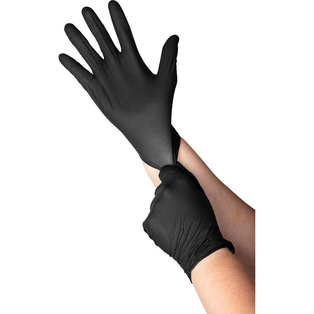 Neo, Schutzhandschuhe, Handschuhe Nitril, schwarz, 100 Stück, Grösse M (M)
