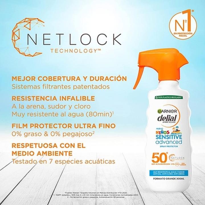 Immagine prodotto Garnier KIDS SENSITIVE ADVANCED spray protettivo SPF50 300ml (Spray solare, SPF 50+, 300 ml)