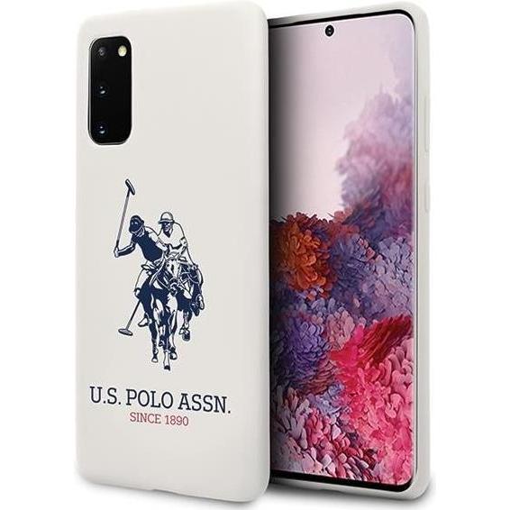 U.S. Polo US Polo USHCS62SLHRWH S20 G980 balta (Samsung Galaxy S20), Smartphone Hülle, Weiss
