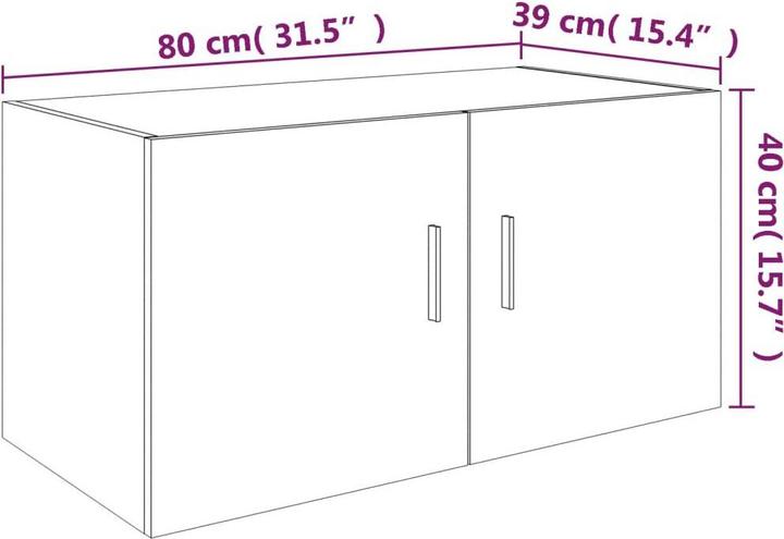 Immagine prodotto vidaXL Wandschrank (80 x 39 x 40 cm)